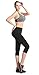 ABUSA Women's Cotton Workout Leggings Capris Power Flex Yoga Pants XXL Black