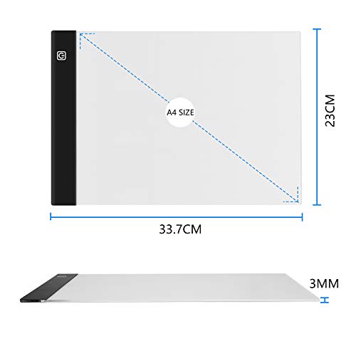 A4 LED Copy Board, Super Thin Drawing Copy Tracing Light Box With