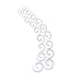 9 Pairs White Ear Stretcher Expander Plugs Acrylic Spiral Taper Tunnel