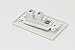 RiteAV Decorative 1 Gang Wall Plate (White/White) 3 Port - 2 x Cat6, 1 x Coax