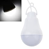 BESSKY Portable Hook Outdoor Camping USB 5W DC 5V 10LED Light Lamp Bulb Cool White（White）