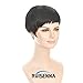 RUISENNA Short Hair Wigs for Black Woman Natural Straight Pixie Cut Wigs 100% Heat Resistant Fiber black Synthetic Wig