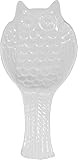 White Ceramic Owl Shaped Spoon Rest