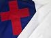 Christian Flag 3' by 5' Foot with Appliqued Christian Cross Tough Durable Fade Resistant Outdoor All Weather Nylon Made in USA