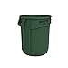 Rubbermaid Commercial Products BRUTE Heavy-Duty Round Trash/Garbage Can, 20-Gallon, Green, Outdoor Waste Container for Landscapers/Construction/Restaurants/Back of House/Offices/Warehouses