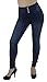 Style M1133 – Colombian Design, High Waist, Butt Lift, Skinny Jeans in Dark Blue Size 11