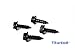 Titanbolt Black License Plate Screws for Domestic Cars & Trucks (Pack of Four) Zinc Plated Fasteners for Plate Covers and Frames