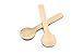 COOBL 3.9 Inches Mini Kitchen Wooden Ice Cream Dessert Spoons Disposable Wood Cutlery Tableware,Pack of 100