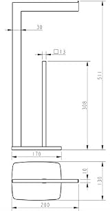 Architeckt Brushed Brass Freestanding Toilet Roll Holder view 6