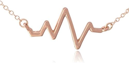 Clayton Online Sales IncCOS (TM) Heart Beat Pulse Plated Necklace (Rose Gold Plated)