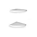 Danya B. Small Floating Wall Mount Laminate Corner Radial Accent Shelves (Set of 2) (White)