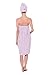 Women's Towel Wrap - Viscose from Bamboo Spa Wrap Set by Texere (The Waterfall, Lavender Fog, Small/Medium)