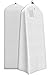 Women's Dress and Gown Garment Bag - 72"x24" with 20" Tapered Gusset -White primary