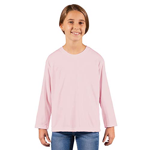 Vapor Apparel Youth UPF 50+ UV Sun Protection Performance Long Sleeve T-Shirt X-Large Pink Blossom
