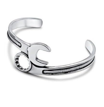 INTERNATIONAL BRANDS EXCESS STOCK TRADING U.K. I BEST U.K Men Designer Bracelet Vintage Tool Open Ring Wrench Cuff Mechanic Spanner Bangle