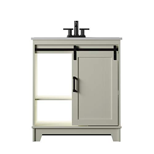 Twin Star Home White Style Freestanding Set 30” Single Bathroom Vanity