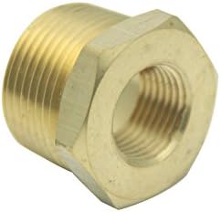 LTWFITTING Brass Pipe Hex Bushing Reducer Fittings 1-Inch Male BSPT x 1/2-Inch Female BSPP (Pack of 5), 1" BSPT Male x 1/2" BSPP Female