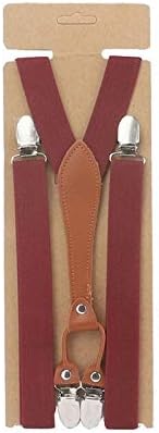 Amazon Co Jp サスペンダー 2 5cm幅スキニースリムファッション基本女性サスペンダー手作りブラウン女性レザーブレース 滑り止め Color 5 ホーム キッチン