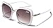 Giselle Oversized Square Women's Vintage Fashion Statement Sunglasses Medium-Large