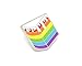 Compoco Gay Pride Lapel Pin Rainbow Cake Enamel Brooch LGBTQ Flag Accessory