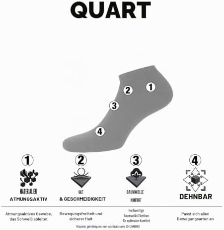 Sneaker Socken Herren und Damen 43-46, Baumwolle 6er-Pack, Weiß