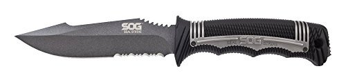 SOG Specialty Knives & Tools SS1001-CP SEAL Strike Fixed Blade Outdoor Tactical Knife, 4.9-inch Blade Color: Powder Coated Style: Standard Sheath, Model: SS1001-CP, Outdoor & Hardware Store