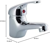 Trade In Post Small Curved Cloakroom Basin Sink Wall Hung 1 Tap Hole + Fittings view 6