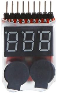 1-8 Cell LiPo / Li-ion / LiMn / Li-Fe 2in1 Adjustable Low Voltage Warning Alarm Buzzer Digital Battery Tester Checker for DJI F330 F450 F550 Multicopter RC Models