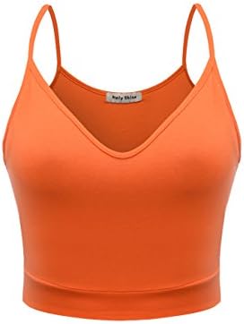 MelynncoWomen's Crop Top Basic Sexy Sleeveless V Neck Cute Summer Cropped Cami Tank Top