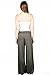 TL Women's Made in USA Comfy Wide Leg Long Boho Maternity Palazzo Gaucho Pants Charcoal