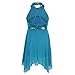 inhzoy Girls Lyrical Dance Dresses Leotards Ballet Tutu Skirted Halter Sequins Modern Contemporary Dance Dress