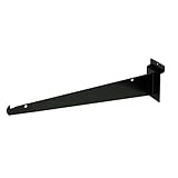 12" Black Slatwall Knife Shelf Bracket W/Lip - 24