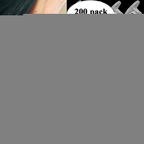 200 Packs Earring Backs Earring Stoppers Clear Rubber Bullet Clutch Earring Backs with Pad Earring Safety Backs