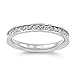 Stainless Steel Eternity Simulated Cz Wedding Band Ring 3mm Sz (8)