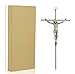 SmartChoice Crucifix - Solid Brass-Antique Silver Polished Wall Cross -10