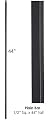 44" x 1/2" Plain Bar Iron Balusters Iron Spindles Metal Stair Parts Hollow Satin Black (15PCS)