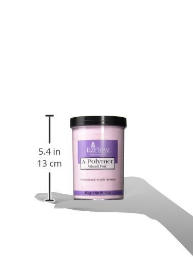 EZ Flow A Polymer False Nails, Vibrant Pink, 16 Ounce