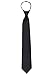 Jacob Alexander Men's Pretied Solid Color Zipper Tie - Black