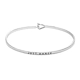 chelseachicNYC Inspirational Mantraband Bracelet (Just Dance-Silver)