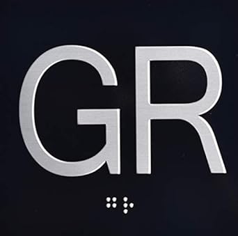 Ground Floor Gr Elevator Jamb Plate Sign With Braille And Raised