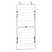 mDesign Steel Collapsible Over The Door, Hanging Laundry Dry Rack Clothes Organizer, 2 Tiers - for Indoor Air-Drying Clothing, Towels, Lingerie, Hosiery, Delicates - Folds Compact - White/Gray