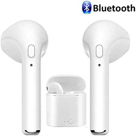 Kabi Wireless Headset,Wireless Headphones,Hands-Free Calling Earphones Sport Driving Earbuds Built-in-Mic & Charging Case (White)(LR)