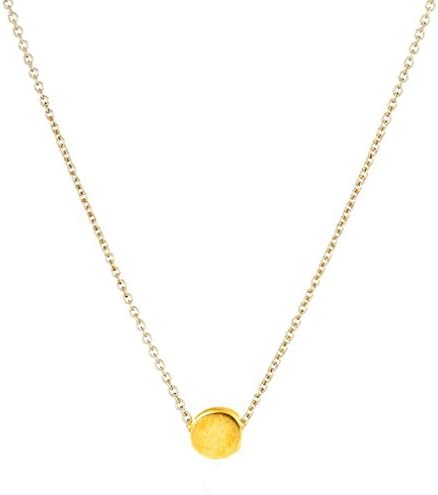 ULAKY Simple Gold Clavicle Necklace Chain with Card for Women,Little golden + card