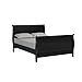 Coaster Home Furnishings Louis Philippe Sleigh Panel Bed, Black, Queen