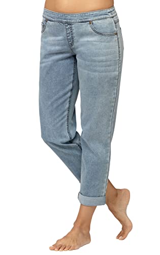 PajamaJeans Straight Leg Jeans for Women - Womans Jeans, Arctic Distressed, XS