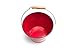 Nantucket Seafood Red Serving Pail Ice Bucket, 7.25 x 7.25 x 6 inches