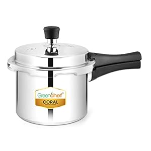 Greenchef Coral 3 L Outer Lid Pressure Cooker, Aluminium