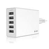 AXGIO Multi USB Charger PowerEdge5 Charging Station for iPhone, iPad, Samsung and Tablet - White
