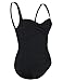Hilor Women's One Piece Swimsuits Front Twist Bathing Suits Tummy Control Swimwear Retro Inspired Monokini