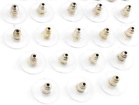 Earring back with silicon - Set of 50
